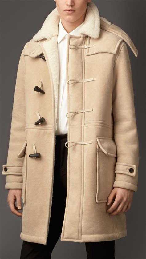 burberry shearling duffle coat